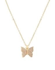 Jorvani Kelebek Zirkon Kolye (45 cm)