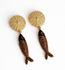 Jorvani Golden Koi Küpe