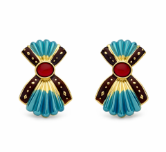 Jorvani Ruby Ribbon Küpe