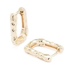 Jorvani Molten Square Hoops Küpe (Mini Boy)