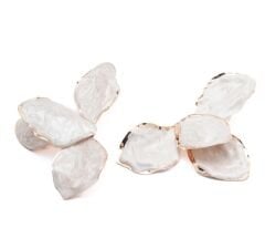 Jorvani Ivory Ripple Küpe (Büyük Boy)