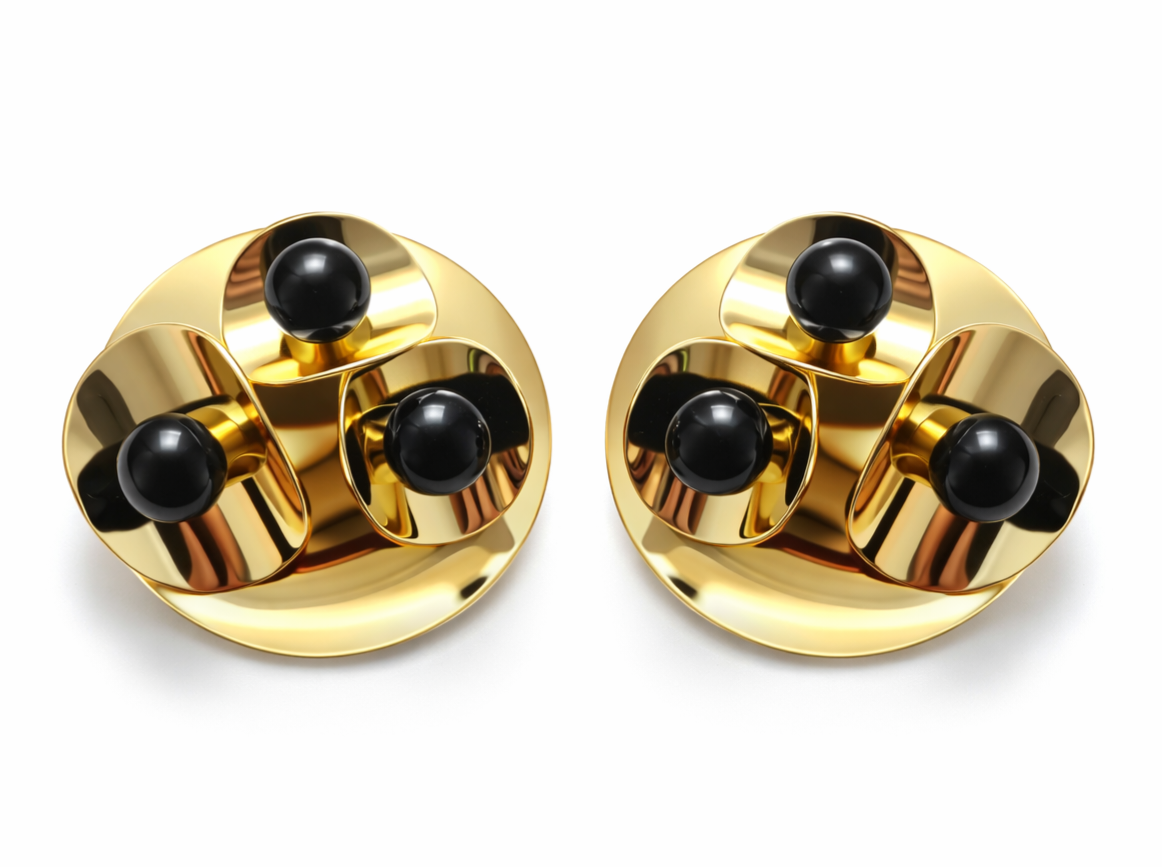 Jorvani Onyx Loop Küpe