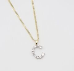 Jorvani C Harfli Kolye (50+5 cm)