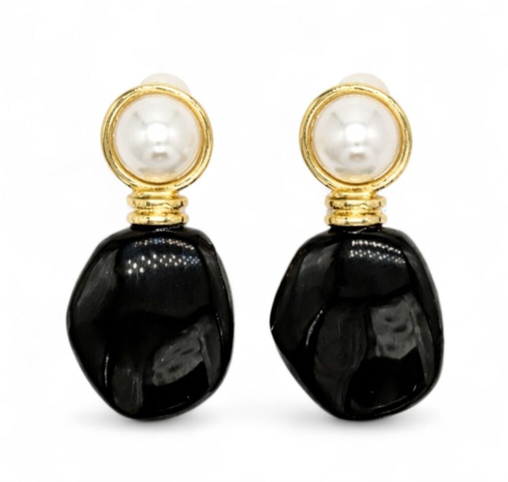 Midnight Pearl Küpe