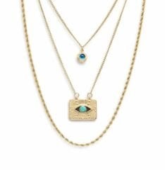 Jorvani Çelik Kolye 3lü Kombin