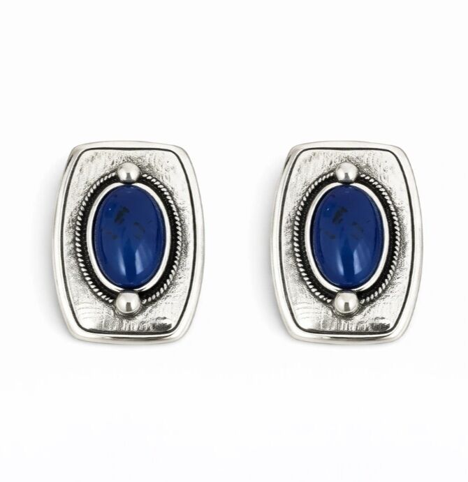 Midnight Crown Çelik Küpe