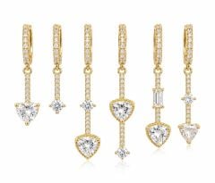Love Spark 6lı Zirkon Set Küpe